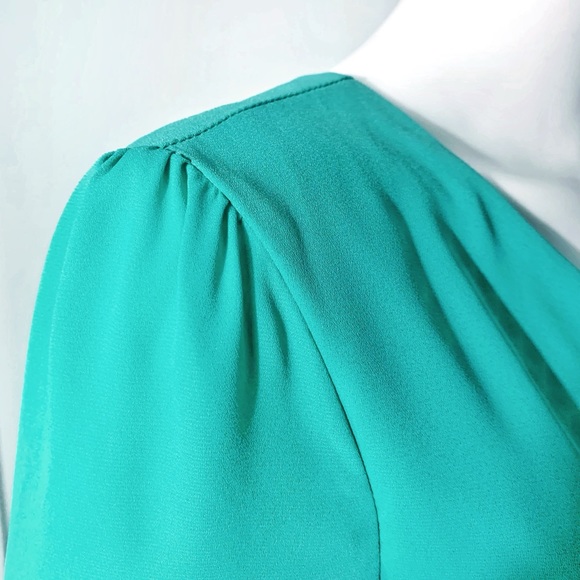 Arden B. Teal Dress w/ Triangle Cutout on Back - Picture 10 of 16